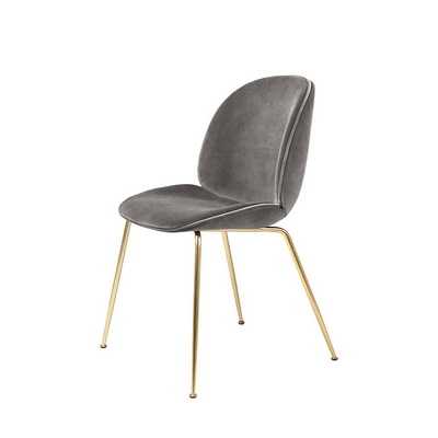 Beetle Fully Upholstered Brass / Eros 17 Dining Chair