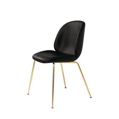 Beetle Fully Upholstered Brass / Sierra Leather 1001 Dining Chair