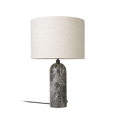 Gravity L Canvas / Grey Marble table lamp