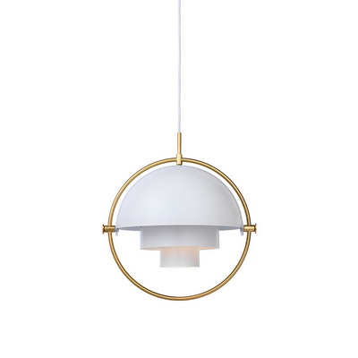 Multi-Lite Small Brass / White pendant