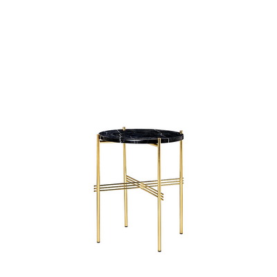 TS Brass / Black Marquina Marble Side Table