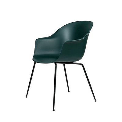 Bat Black / Dark Green Dining Chair, set of 4