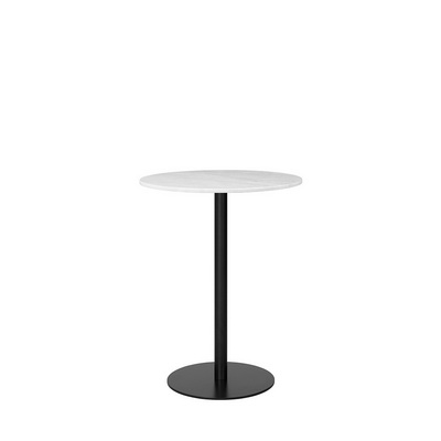 1.0 Ø80 Black / White Marble Bar table