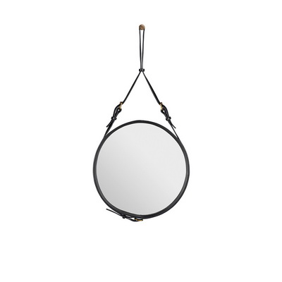 Adnet S Black Wall Mirror