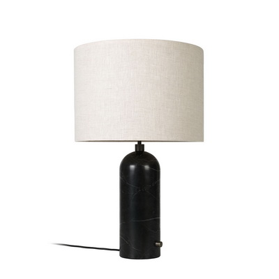 Gravity L Canvas / Black Marble table lamp