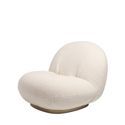 Pacha Swivel Pearl Gold / Karakorum 001 lounge chair