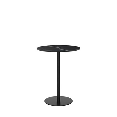 1.0 Ø80 Black / Black Marble Bar table