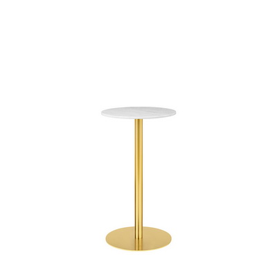 1.0 Ø60 Brass / White Marble Bar table