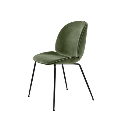 Beetle Fully Upholstered Black / Dandy Smoky Green Dining Chair