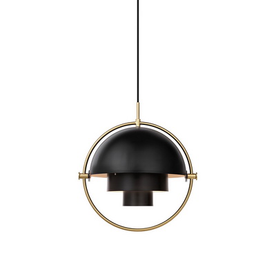 Multi-Lite Small Brass / Black pendant