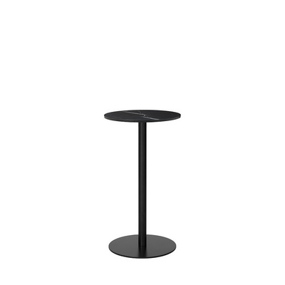 1.0 Ø60 Black / Black Marble Bar table