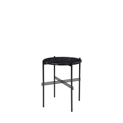 TS Black / Black Marquina Marble Side Table