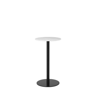 1.0 Ø60 Black / White Marble Bar table