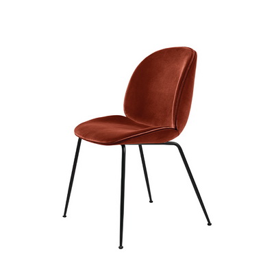 Beetle Fully Upholstered Black / Dandy Rusty Red Dining Chair