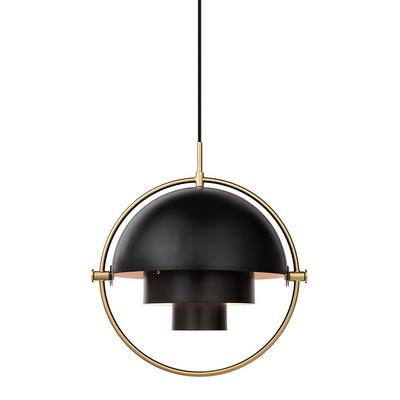 Multi-Lite L Brass / Soft Black pendant