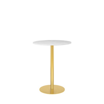 1.0 Ø80 Brass / White Marble Bar table