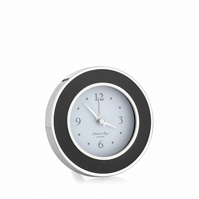 Black & Silver Silent Alarm Clock