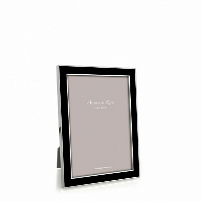 Black Enamel & Silver Frame 4x6