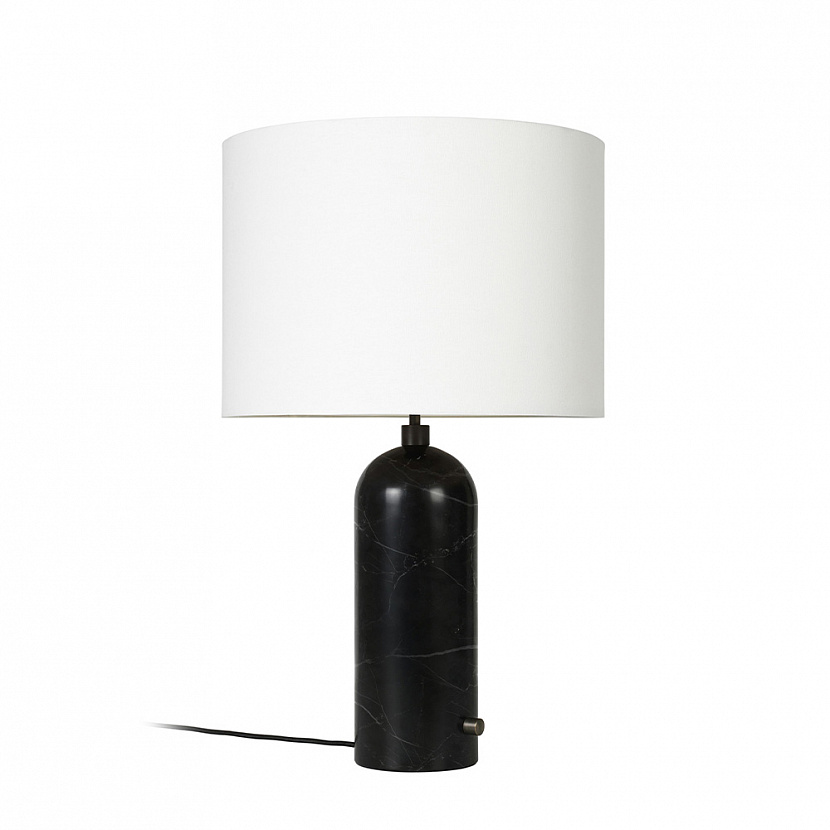 Gravity L White / Black Marble table lamp