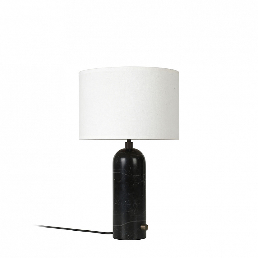 Gravity S White / Black Marble table lamp
