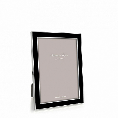 Black Enamel & Silver Frame 5x7