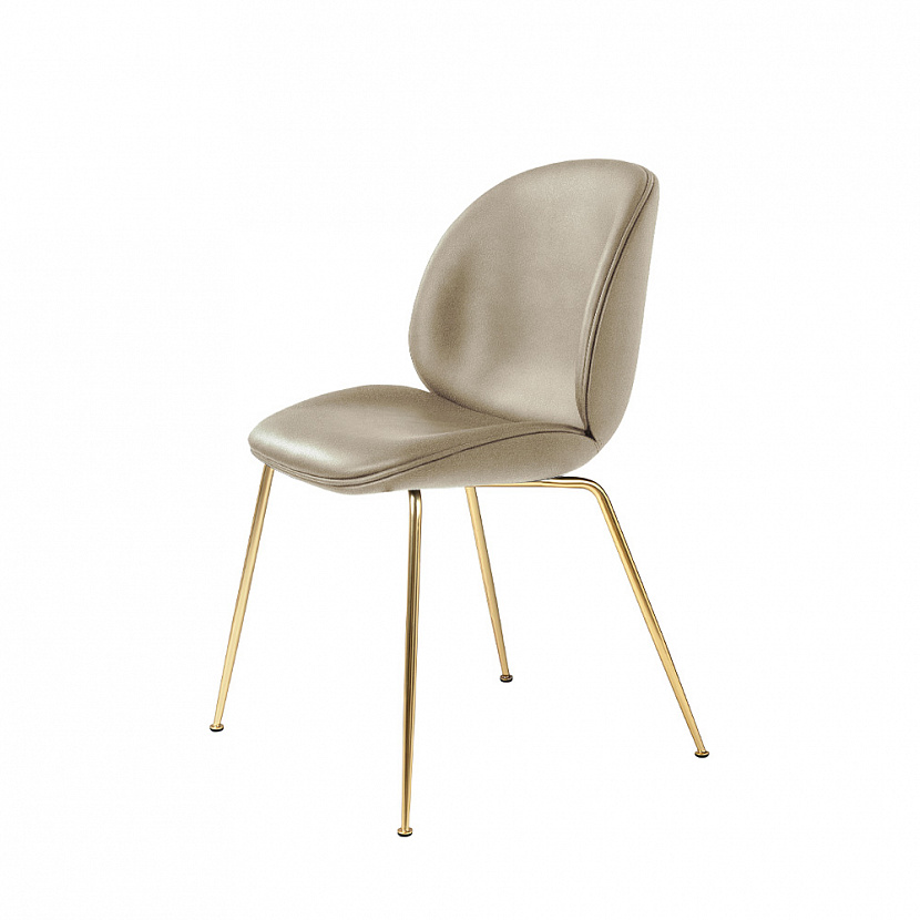 Beetle Fully Upholstered Brass / Sierra Leather 1611 Dining Chair